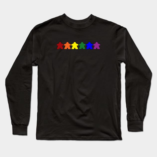 Gay Pride Meeples Long Sleeve T-Shirt by Basilisk
